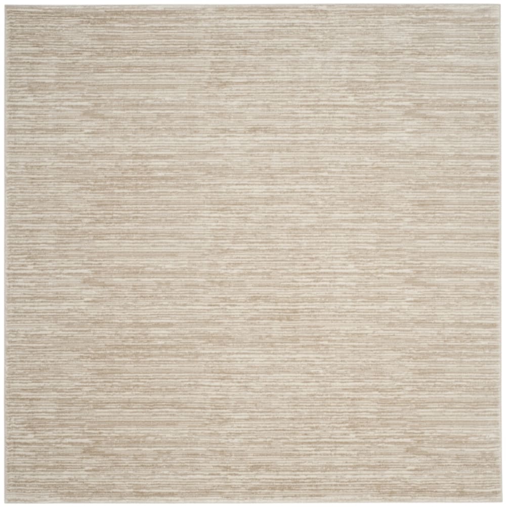Solide & tonal Polypropylen-Teppich in Beige, 201 x 201 cm -