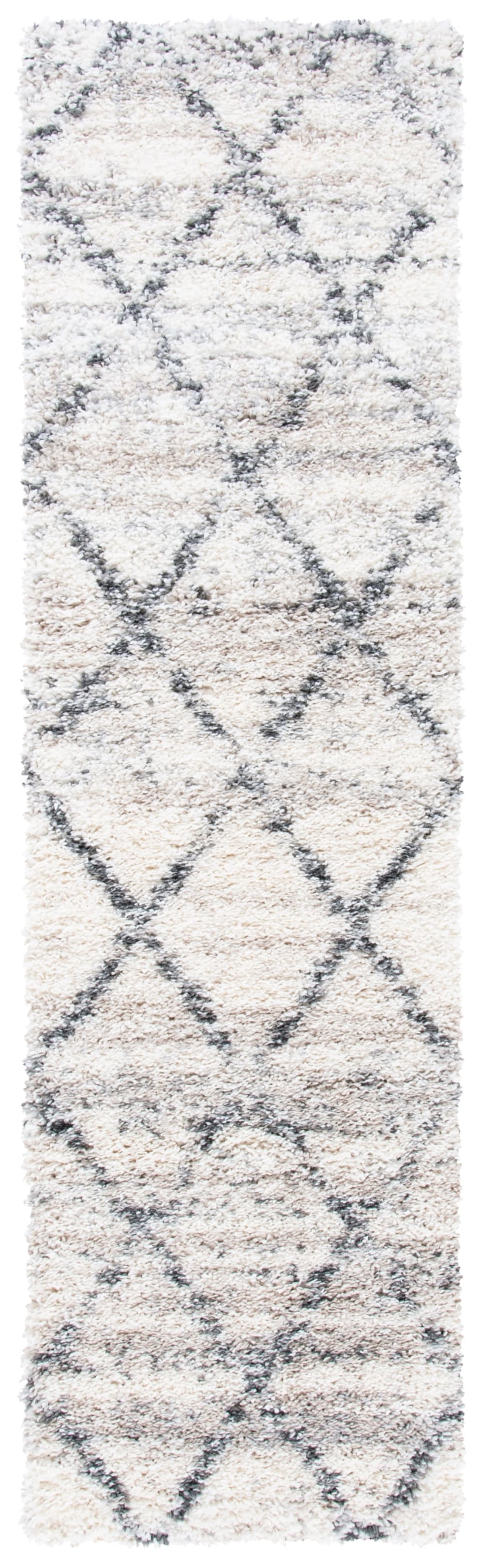 Tapis en polypropylène gris/blanc, 69 x 183 cm