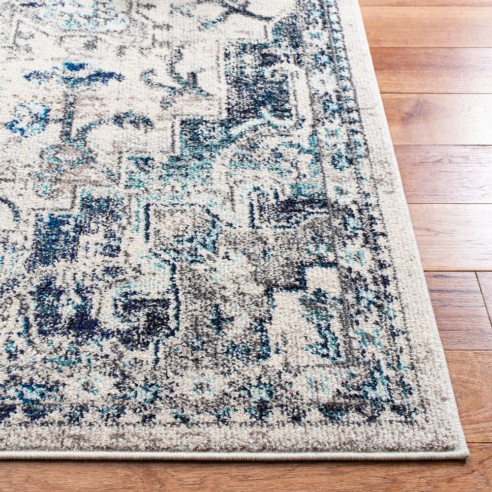 Tapis de transition en polypropylène blanc/gris, 160 x 229 cm — vue 4