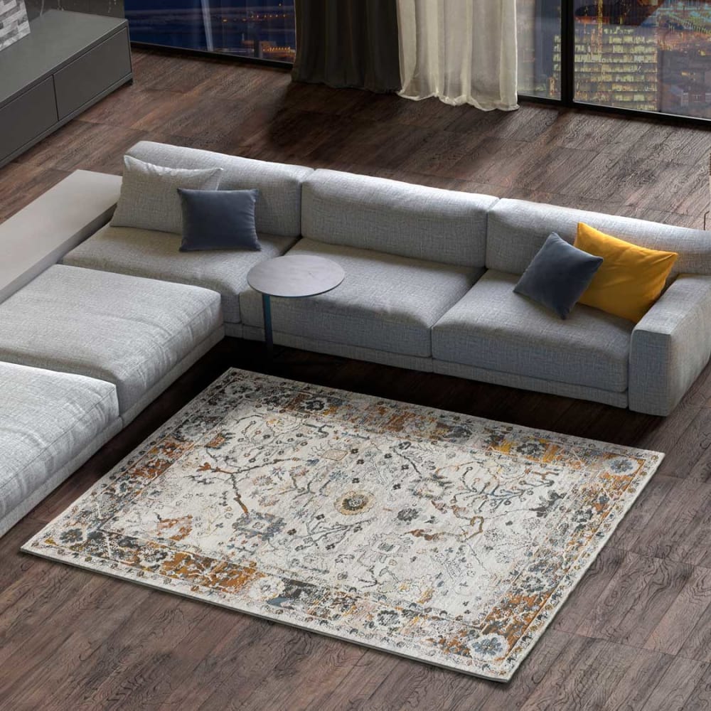 Tapis vintage oriental beige/rouille/bleu 134x200 cm - Maisons du Monde