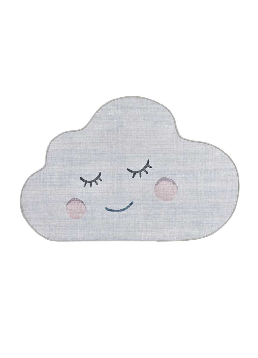 Tapis enfant lavable nuage argent 80x120 cm