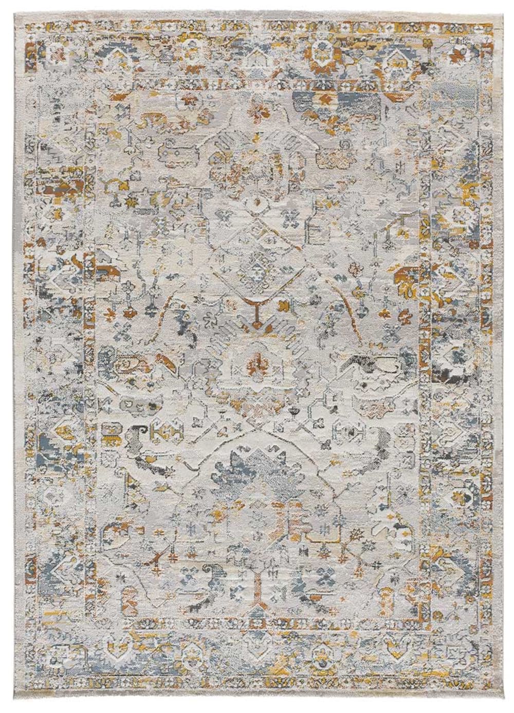 Tapis vintage oriental beige/rouille 77x150 cm
