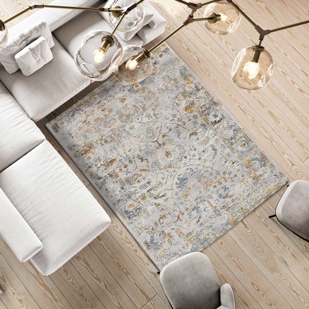 Tapis vintage oriental beige/rouille 134x200 cm — vue 3