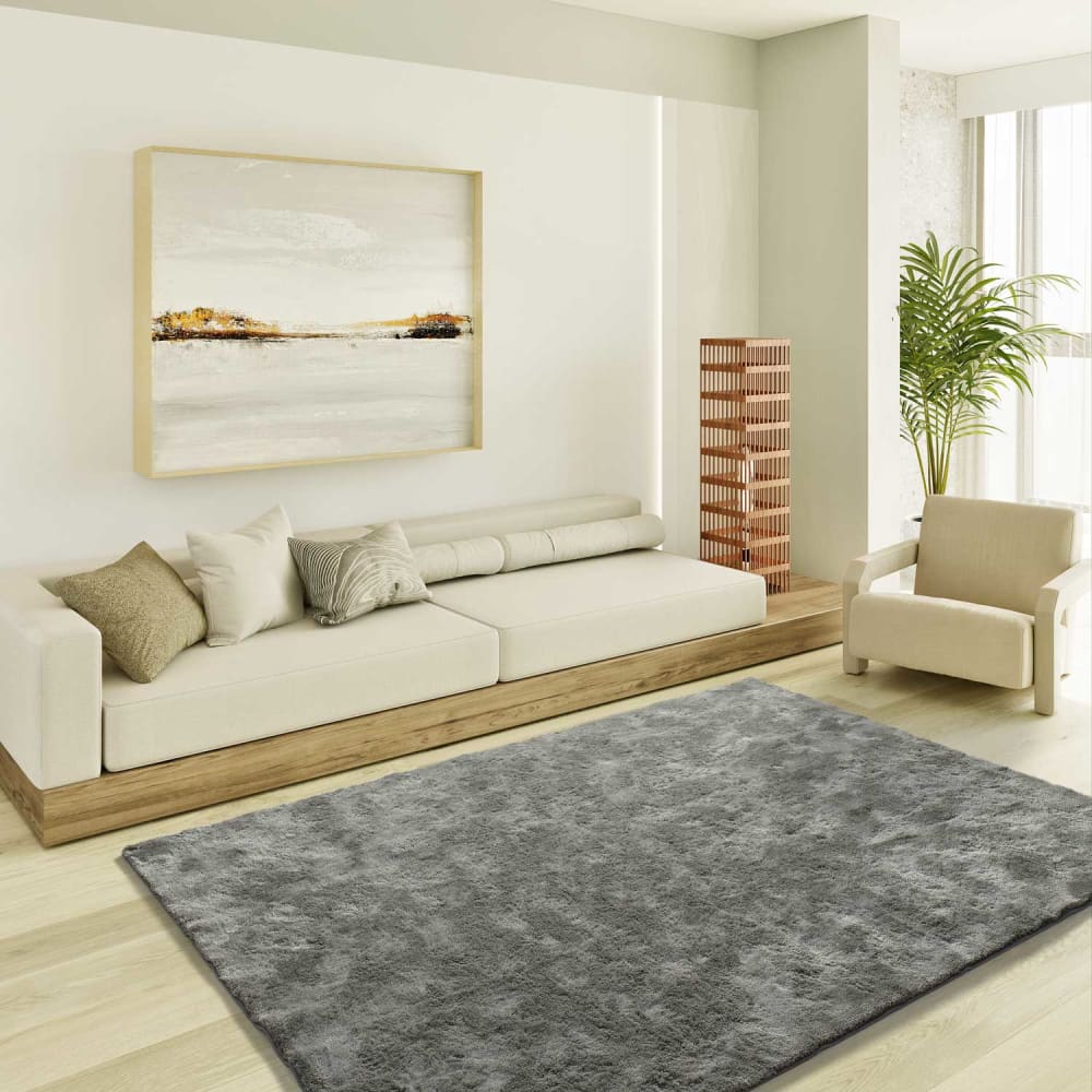 Tapis shaggy anthracite 160x230 cm — vue 3