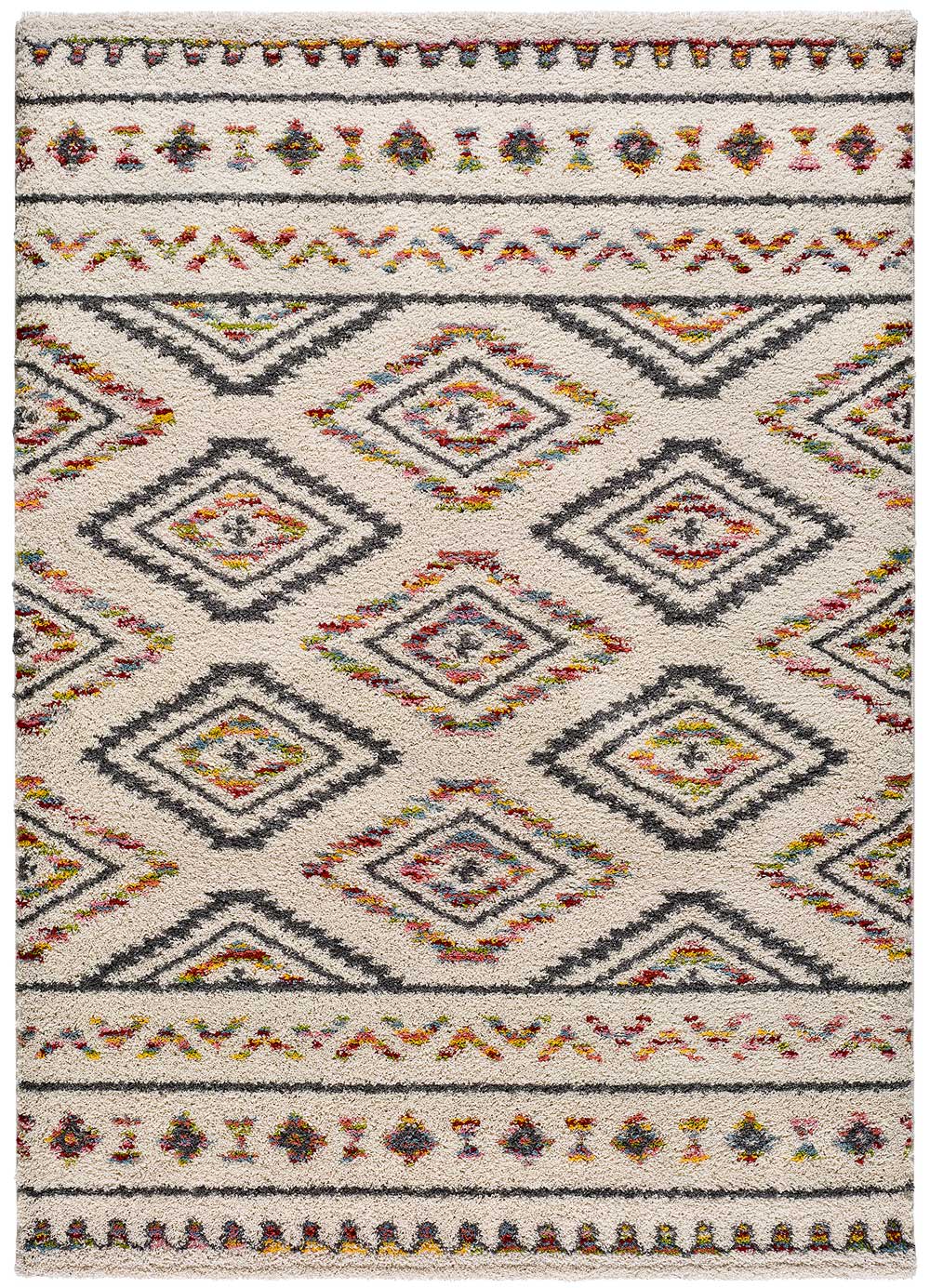 Tapis shaggy ethnique