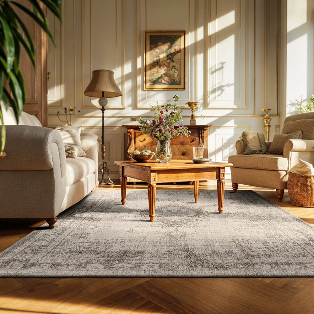 MEDALLION - Teppich waschbar In-/Outdoor Beige 80x150 - Maisons