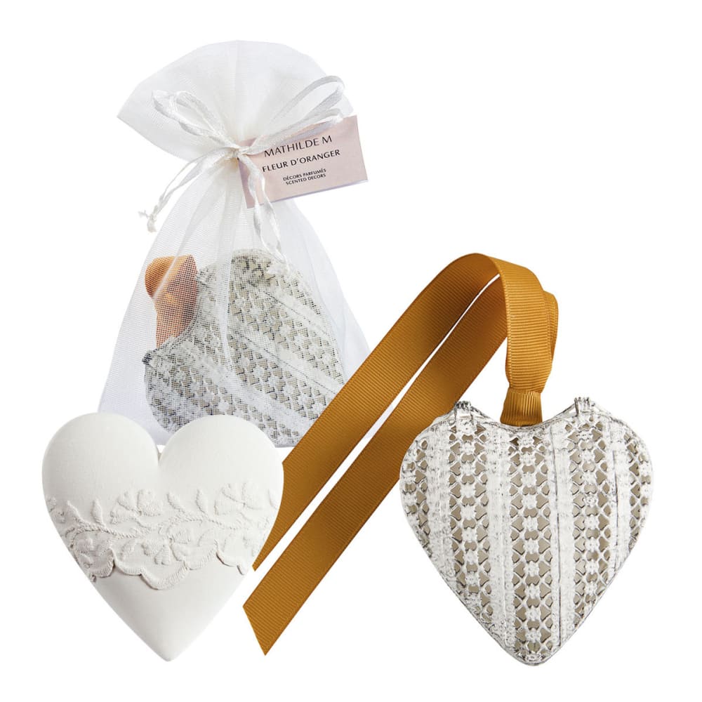 Mathilde M Boîte cœur et décor parfumé Blanc Porcelaine