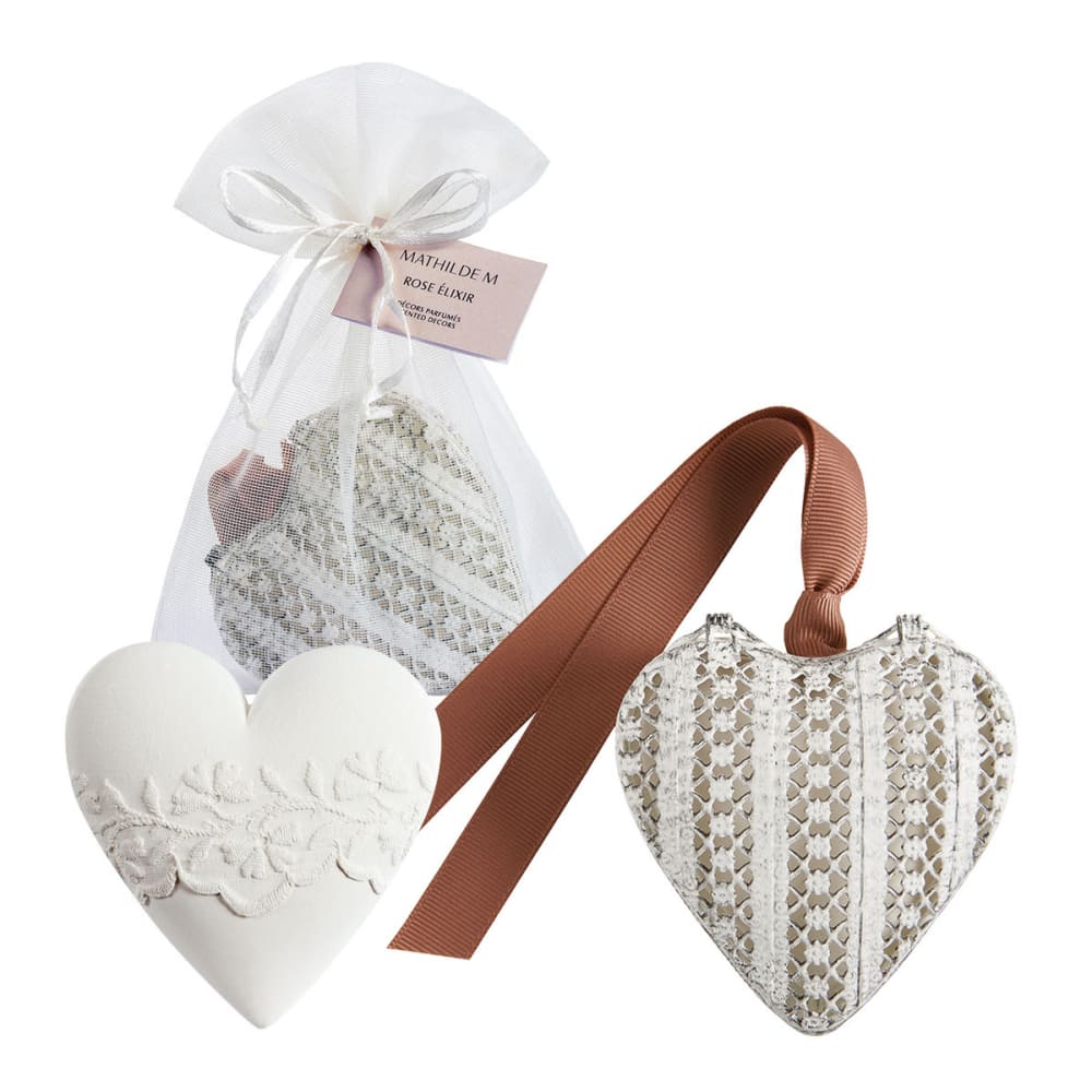 Mathilde M Boîte cœur et décor parfumé Blanc Porcelaine