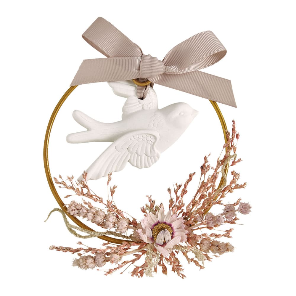 Couronne florale colombe parfumée