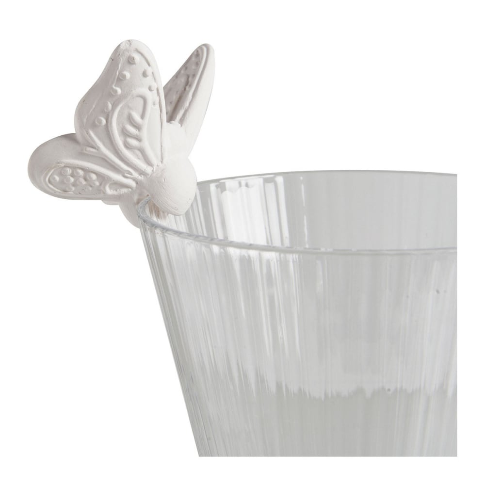 Papillon à poser sur verre en biscuit de céramique - Maisons du Monde