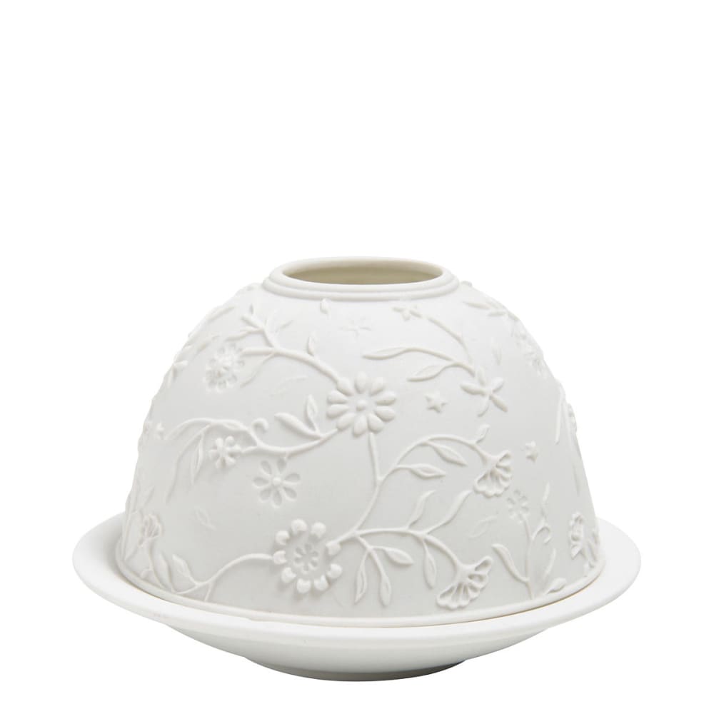Mathilde M Photophore lithophanie en biscuit de porcelaine Blanc
