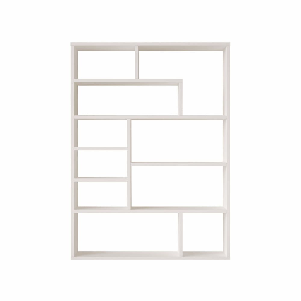 Bibliothèque avec 10 compartiments blanc