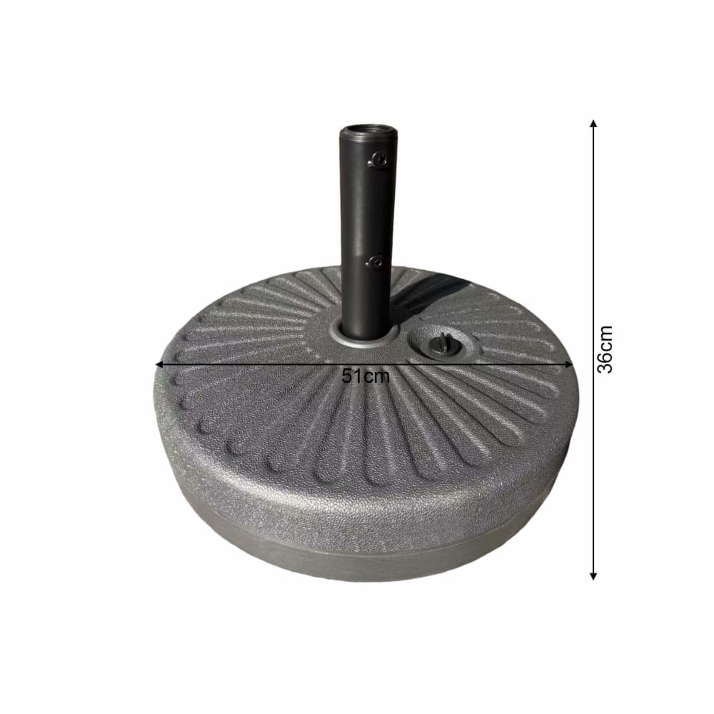 Base ronde pour parasol en polyéthylène noir - Maisons du Monde