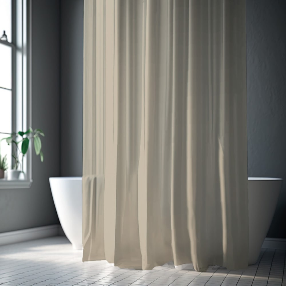 Rideau de douche uni en polyester
