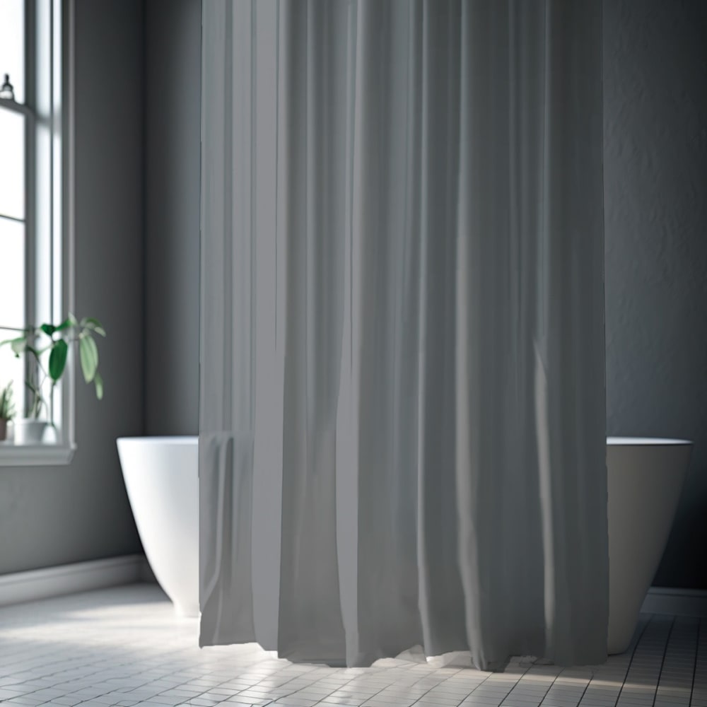 Rideau de douche uni en polyester