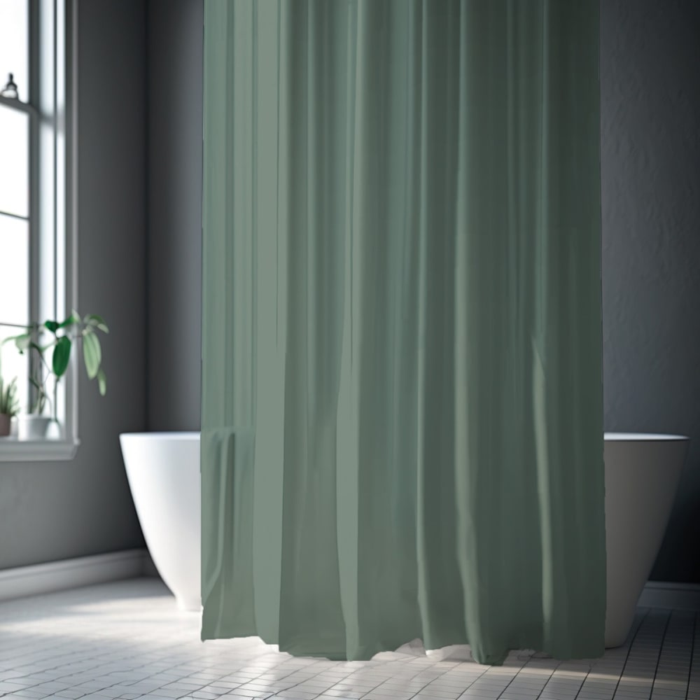 Rideau de douche uni en polyester
