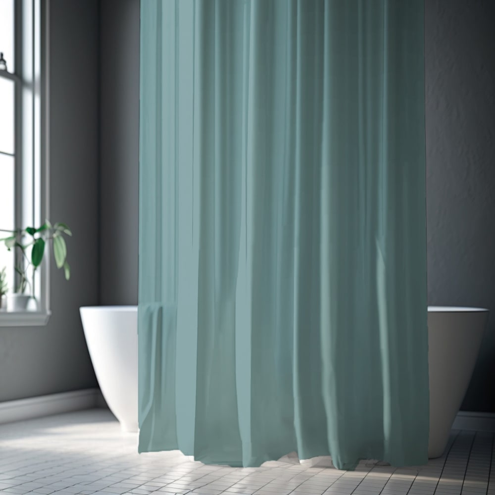 Rideau de douche uni en polyester