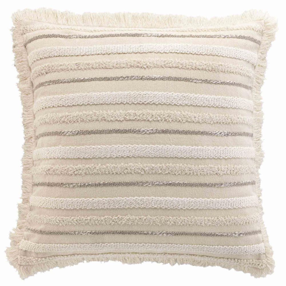 Coussin déhoussable coton tissé naturel 60x60cm