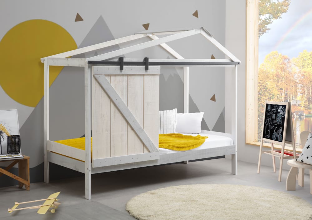 Lit gris style cottage 208x183 cm