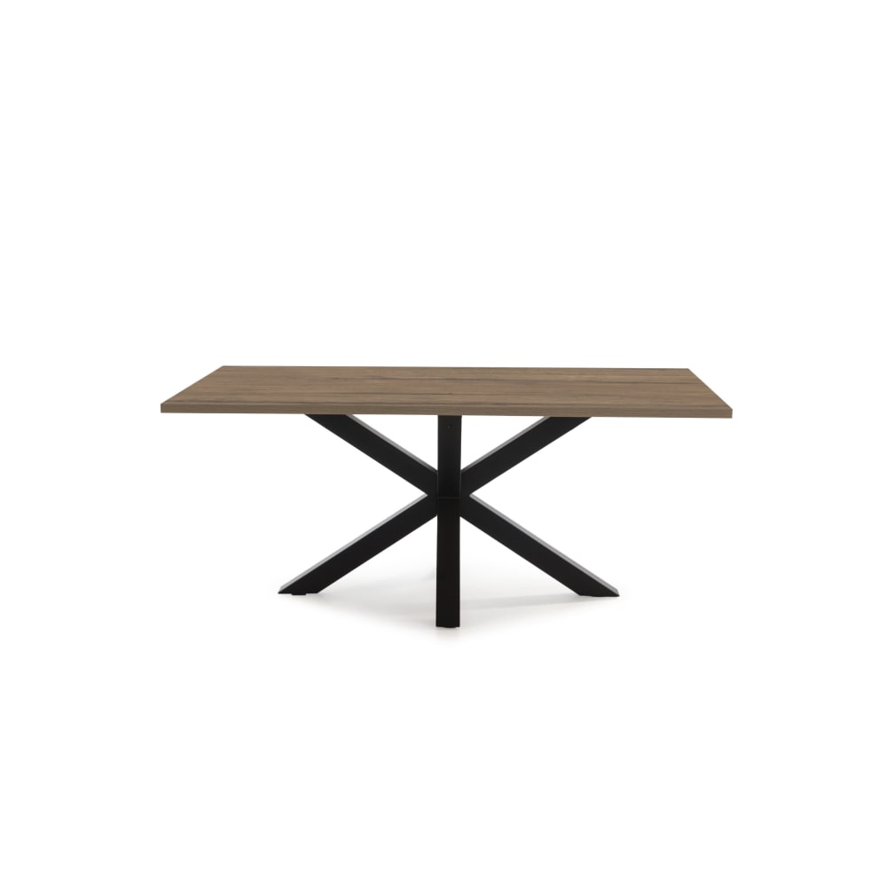 Rechteckiger Tisch mit Eisengestell für 6/8 Personen 180x76 cm -
