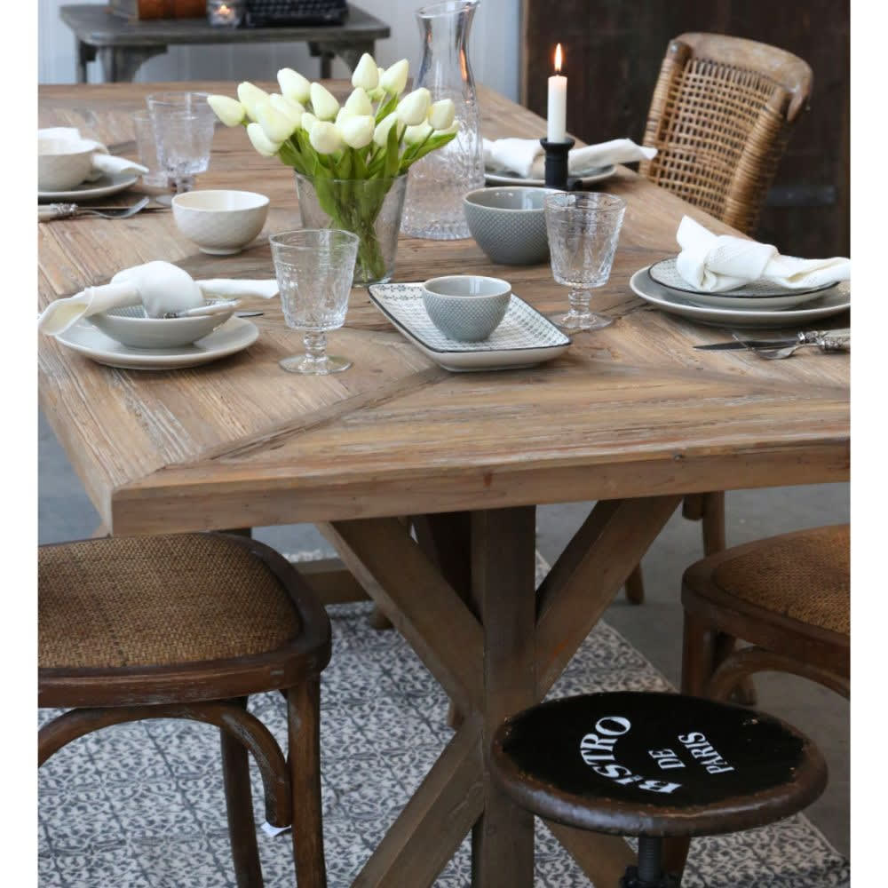 Table à manger en bois recyclé marron 200 x 90 x 77 cm - Maisons du Monde