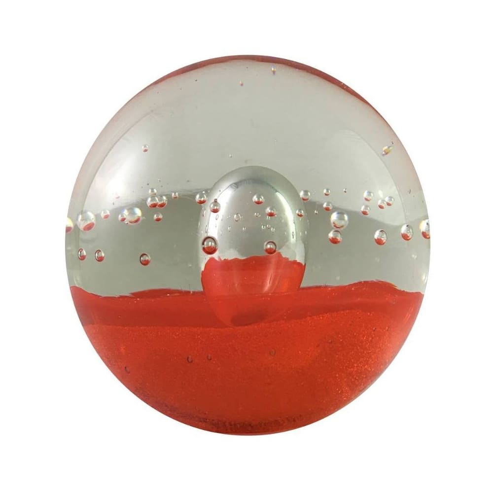 CHEMIN DE CAMPAGNE ° presse papier sulfure mer en verre orange ø.8 cm style campagne