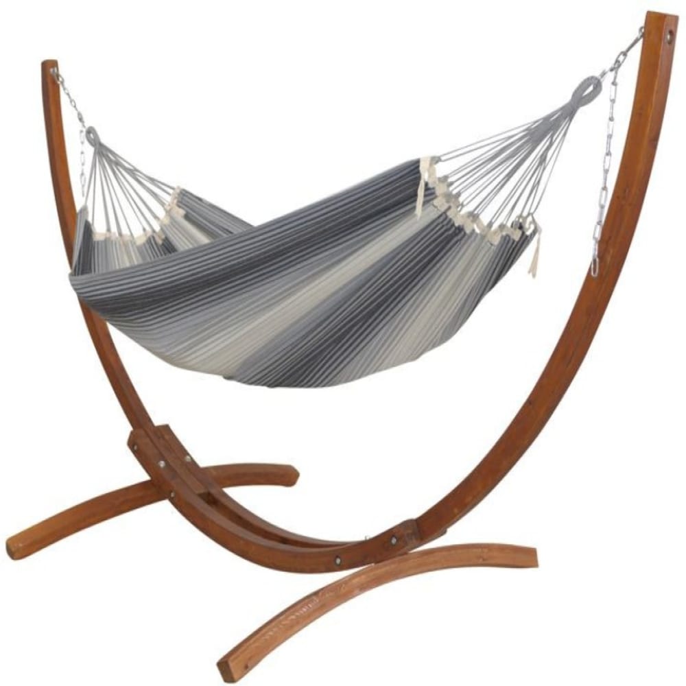 Hamac xxl en coton gris - pied