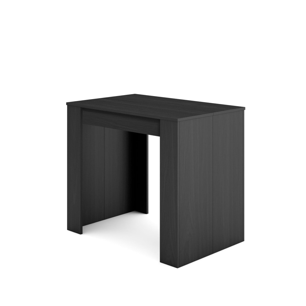 Console extensible effet bois noir 262x90x77cm