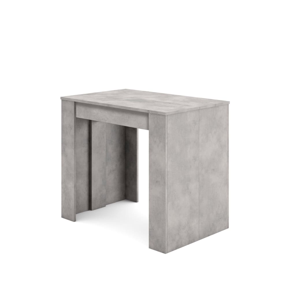 Console extensible effet bois ciment 262x90x77cm