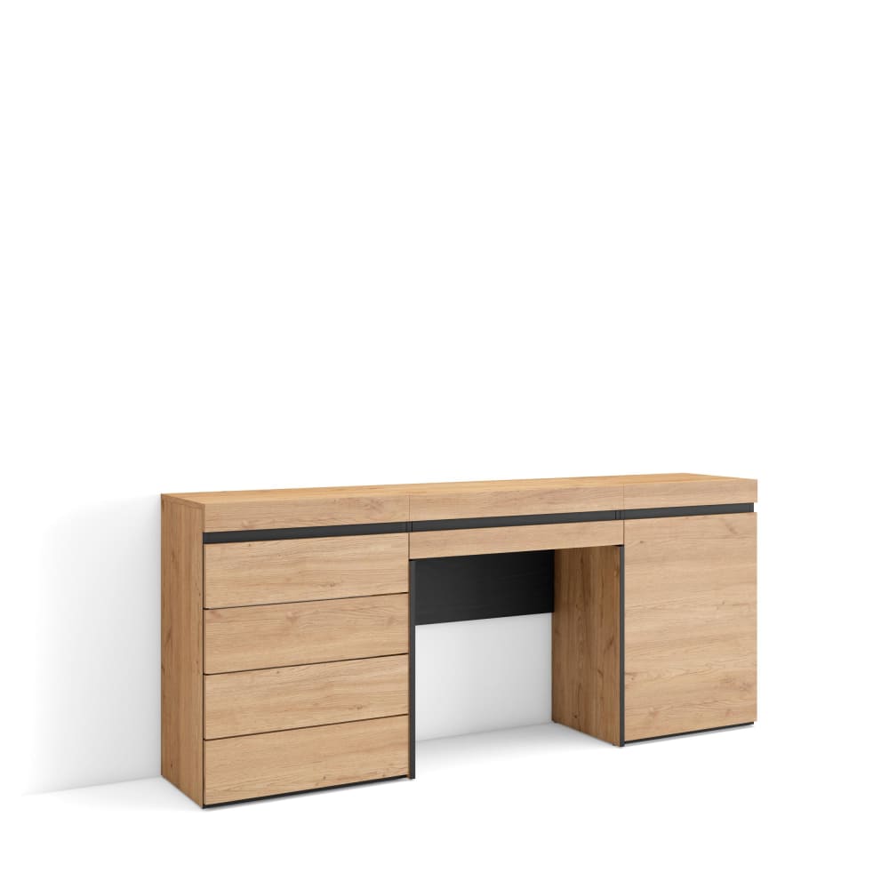 Coiffeuse effet bois de chêne 177x35x75cm - Maisons du Monde