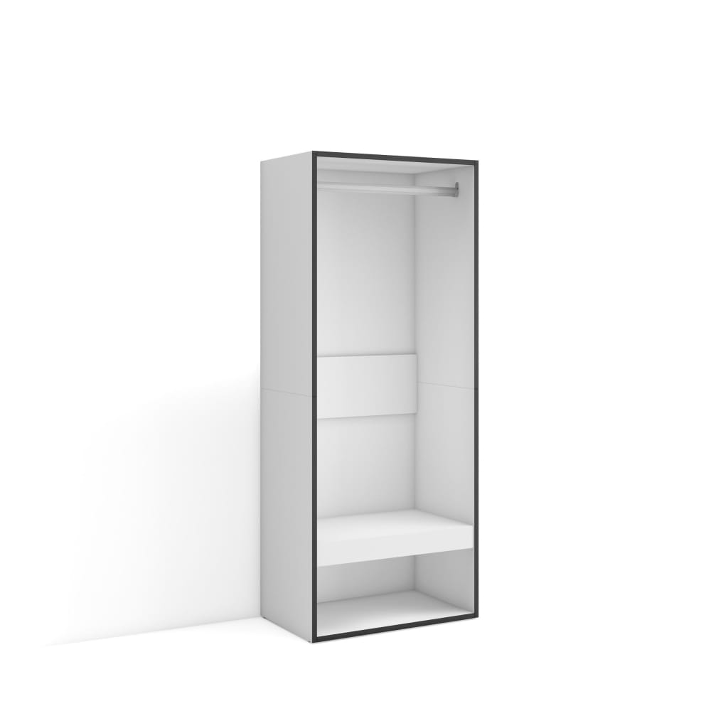Vestiaire effet bois blanc 60x35x145cm - Maisons du Monde
