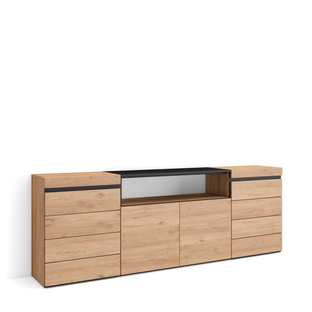 Commode effet bois de chêne 214x35x75cm - Maisons du Monde
