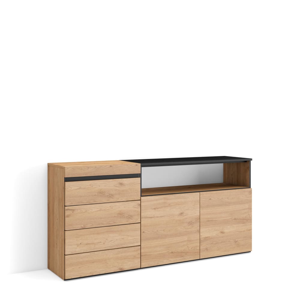 Commode effet bois de chêne 157x35x75cm - Maisons du Monde
