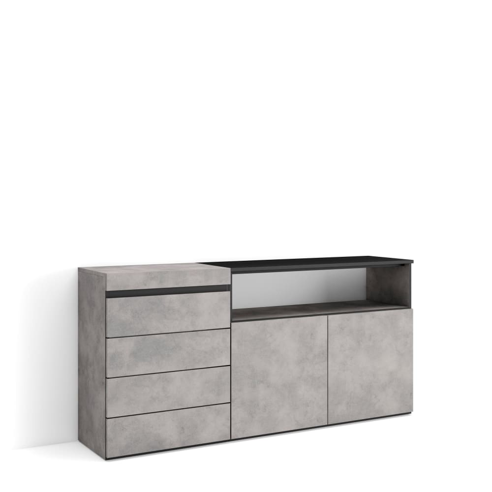 Commode effet bois ciment 157x35x75cm - Maisons du Monde