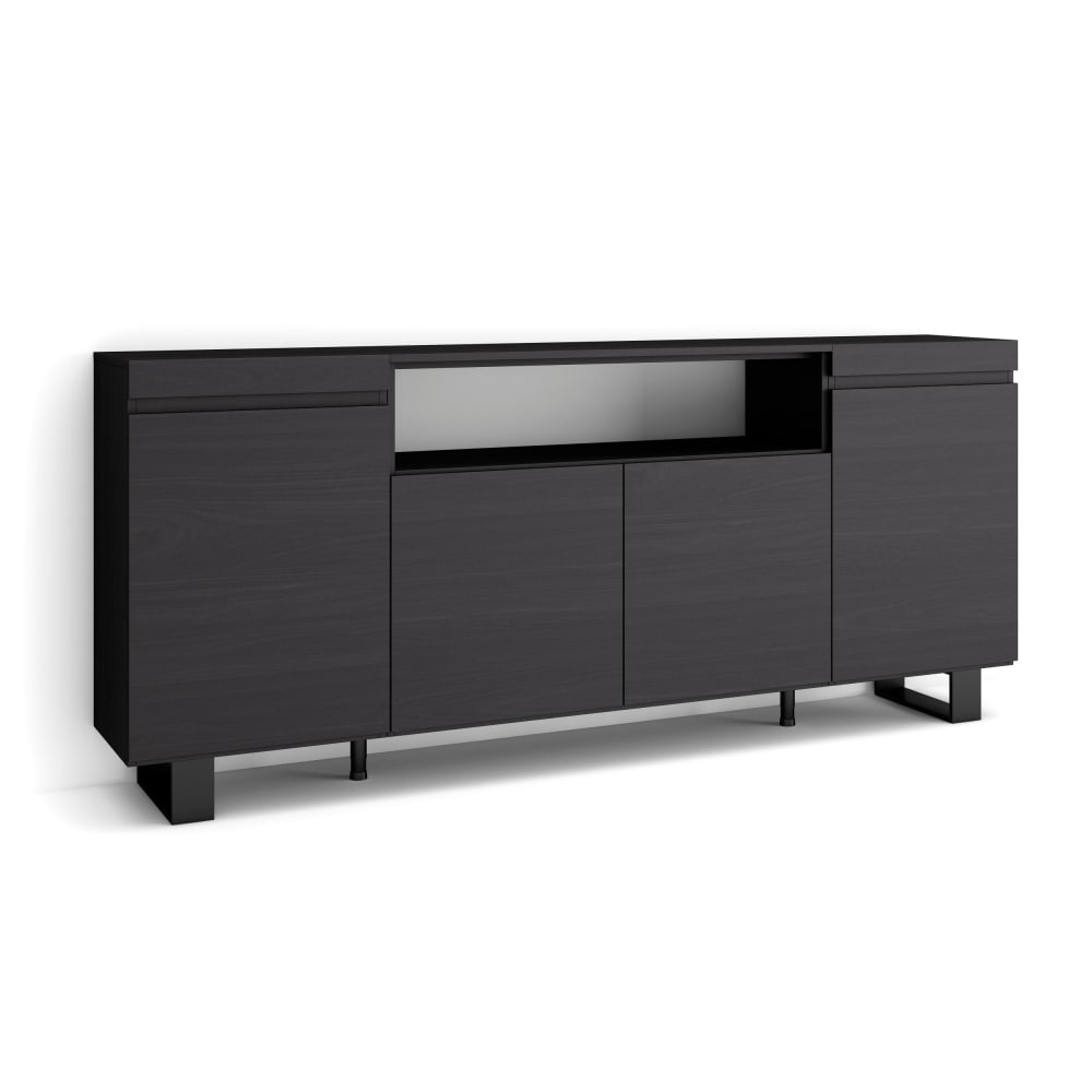 buffet effet bois noir