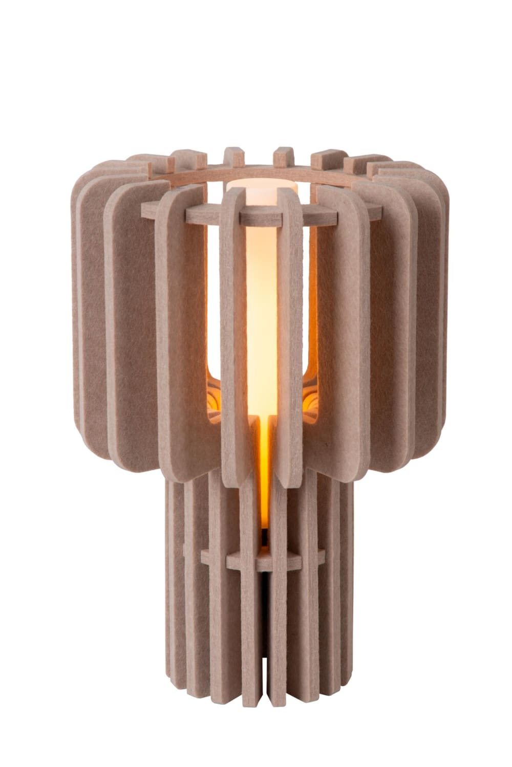 Lampe de table feutrine taupe