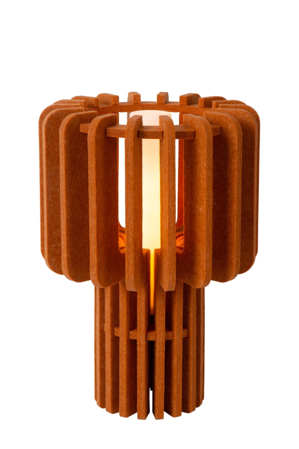 Lampe de table feutrine terre cuite