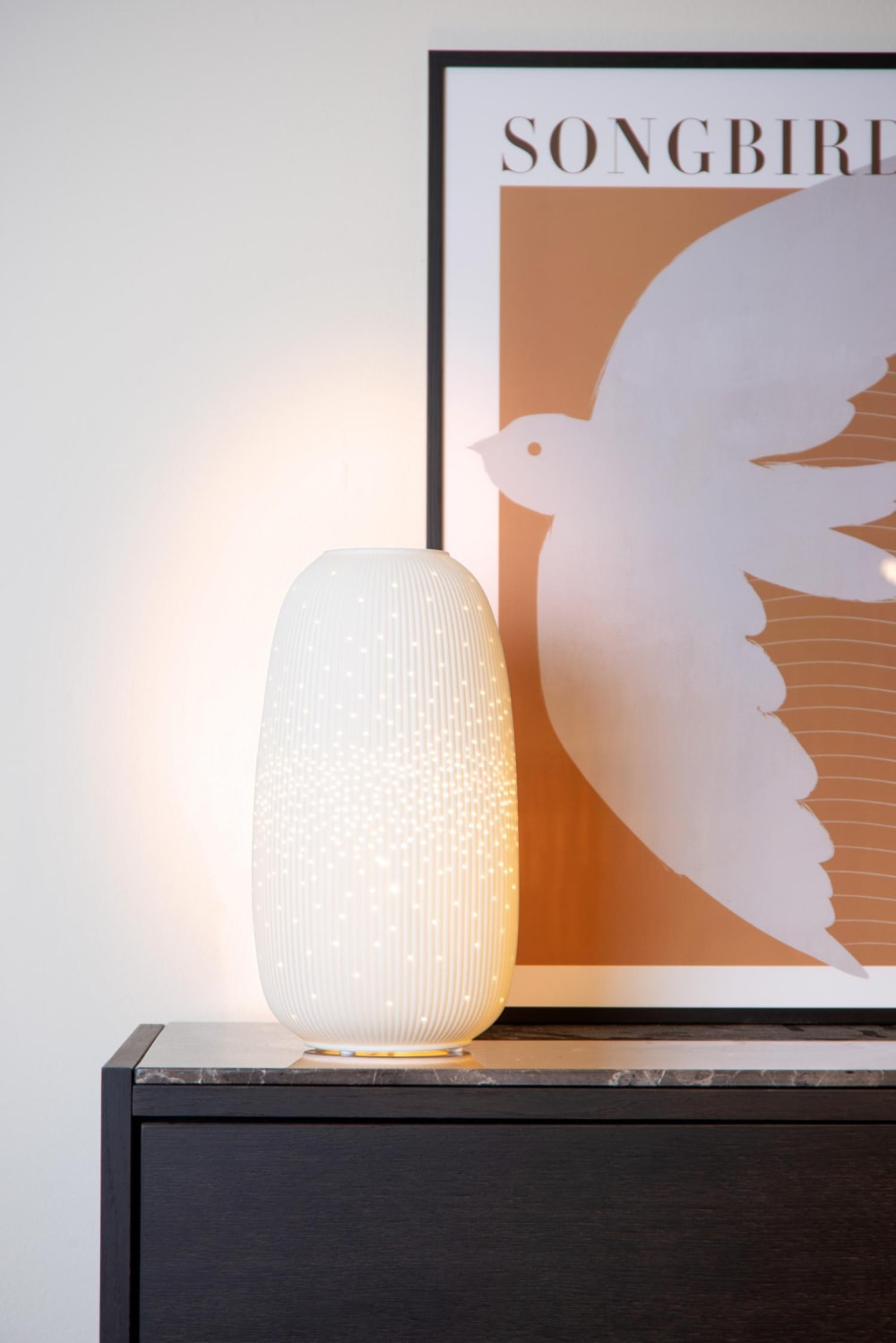 Lampe de table porcelaine blanc 17.5 cm - Maisons du Monde