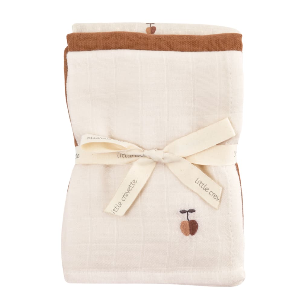 Lot de 3 langes coton bio* 60x60 cm (Little Crevette) - Image 1