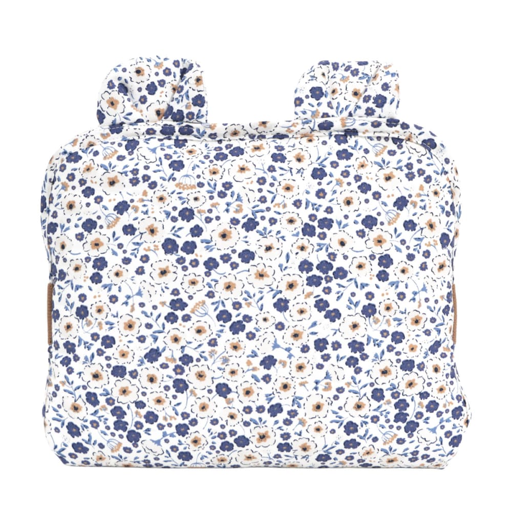 Tapis à langer de voyage imperméable coton bio* fleurs