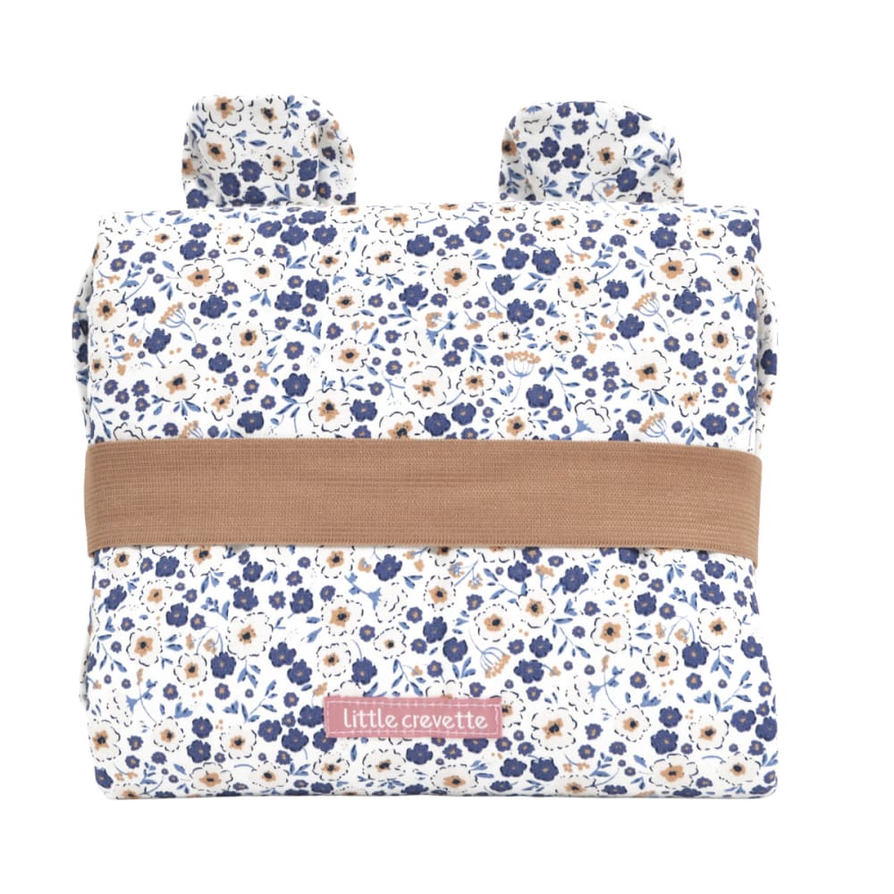 Tapis à langer de voyage imperméable coton bio* fleurs (Little Crevette) - Image 1