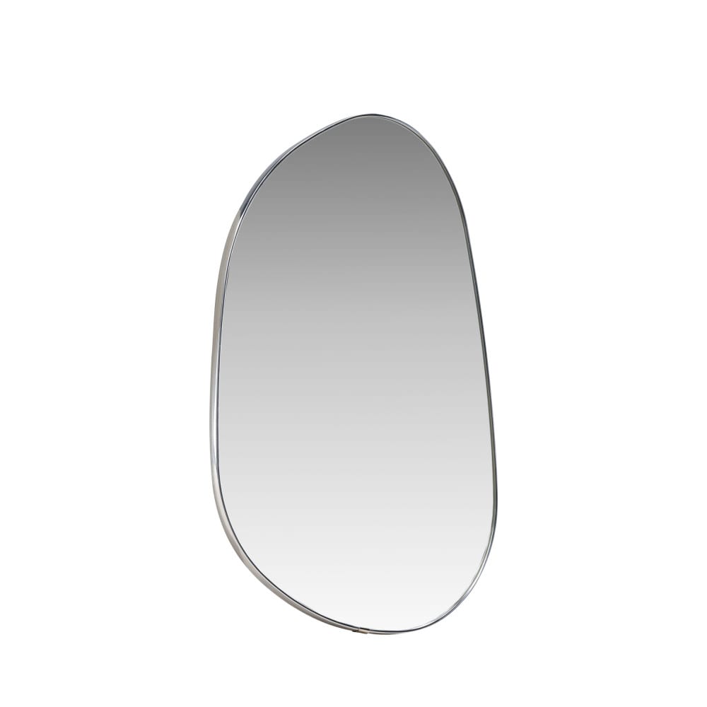Miroir organique en aluminium 65x40cm - Chrome