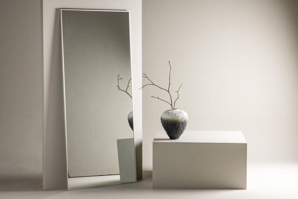 Miroir rectangulaire en aluminium 85x190cm - beige - Maisons du Monde