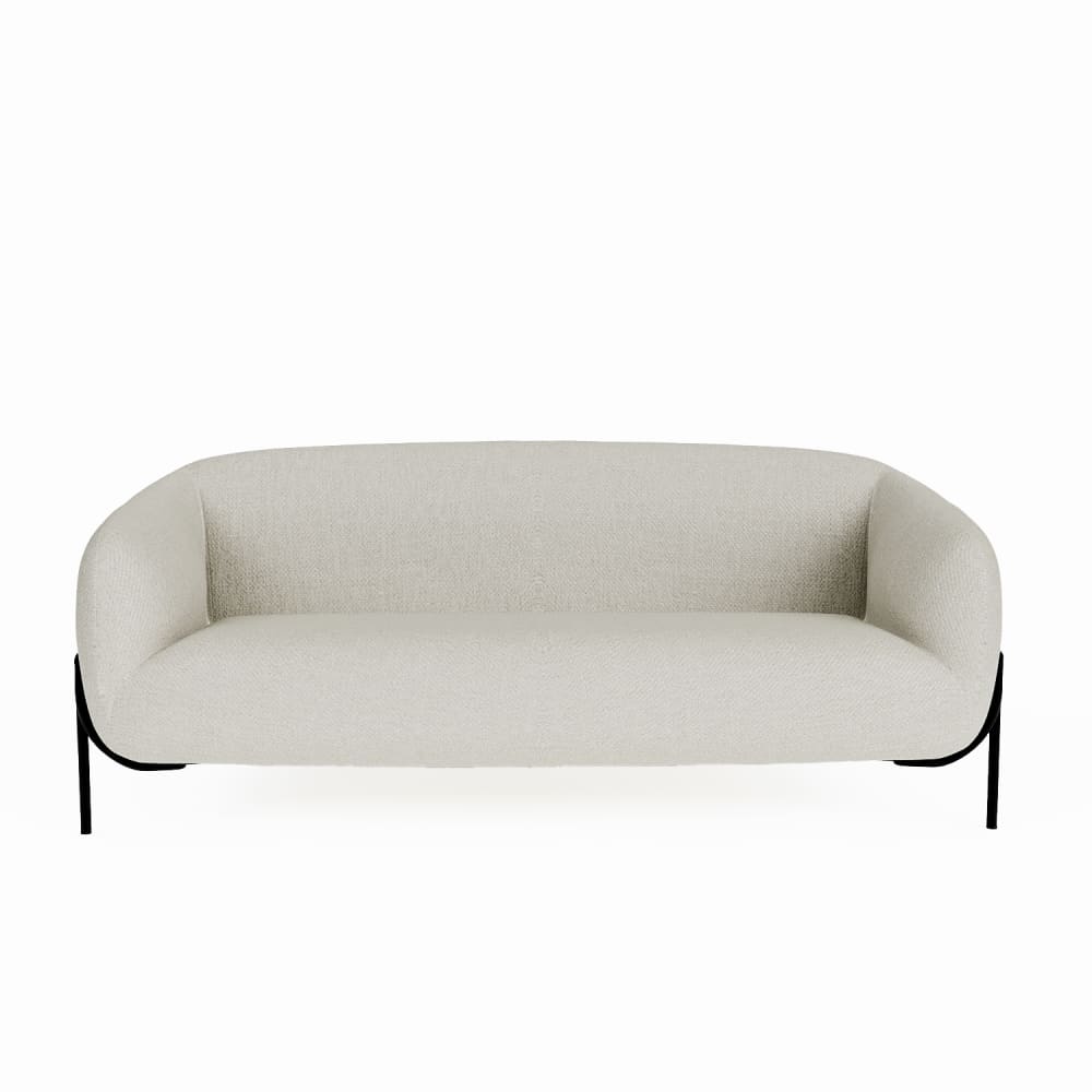 Canapé design arrondi tissu chenille