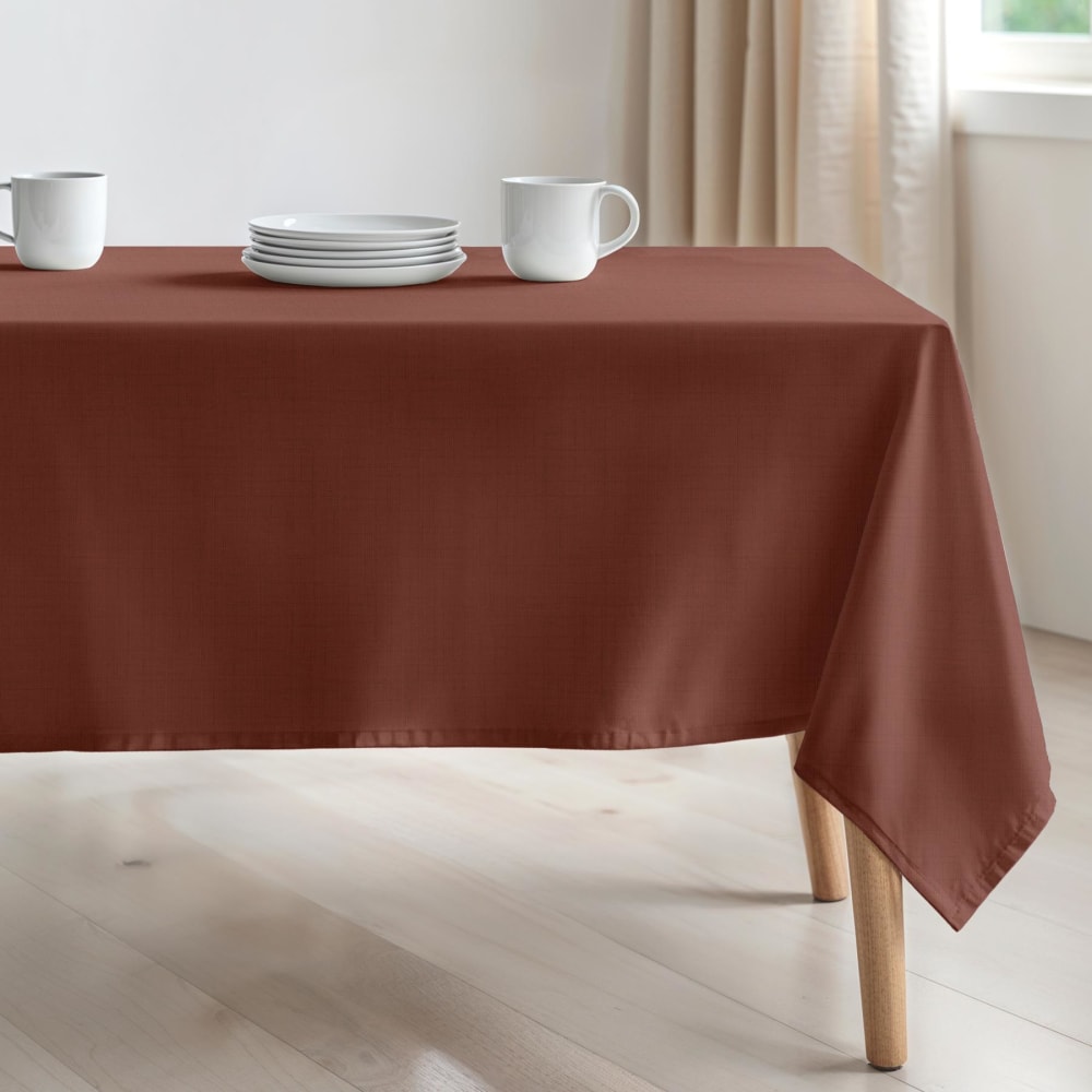Fleckabweisende, bügelfreie Tischdecke, einfarbig 155x100 cm -