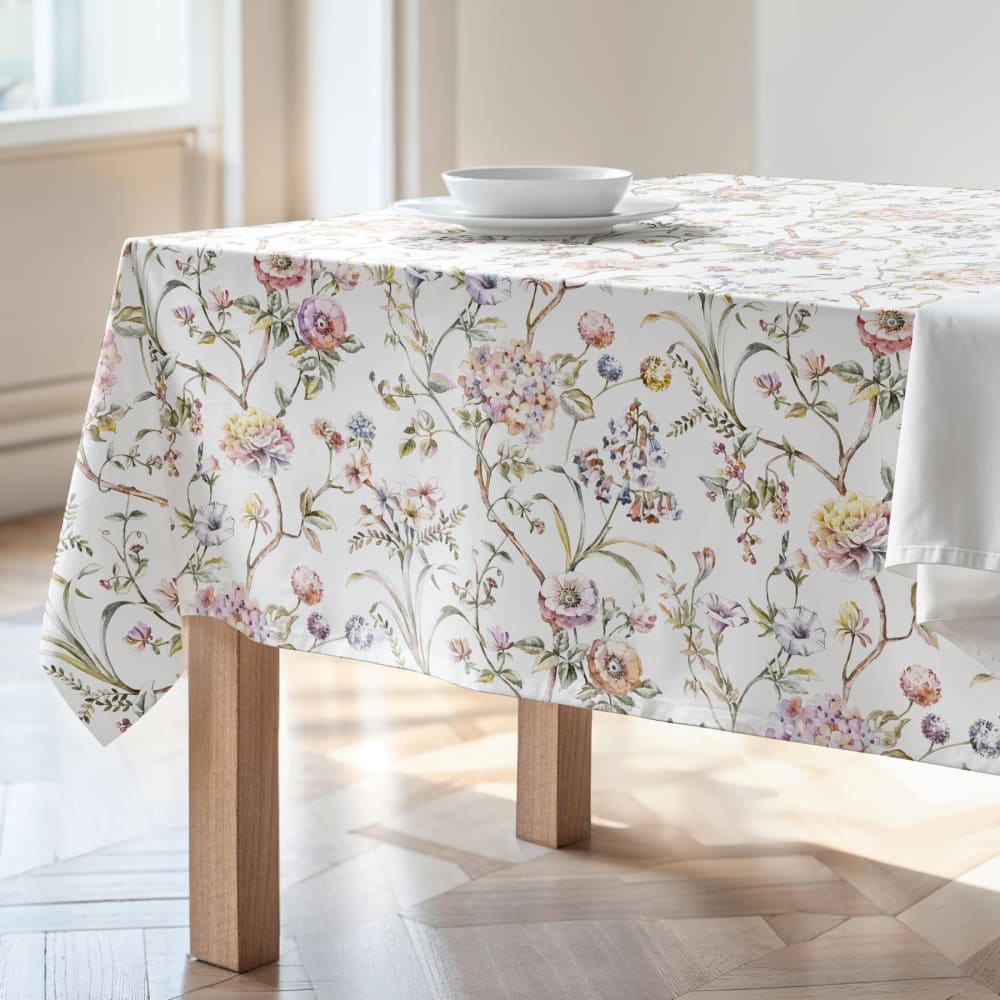 Fleckabweisende Tischdecke aus Baumwolle mehrfarbig 155 x 100 cm