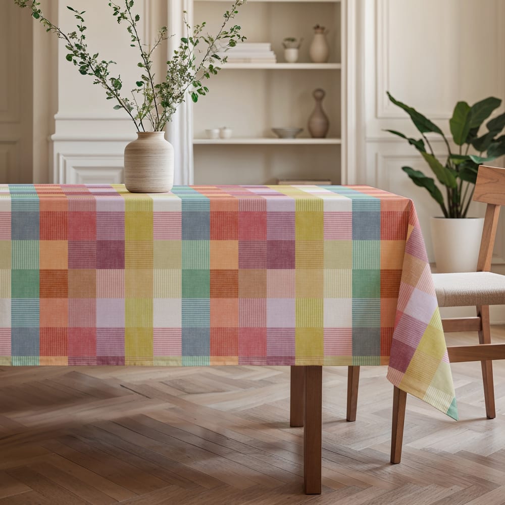 Nappe imprimée , sans repassage, 155x250 cm