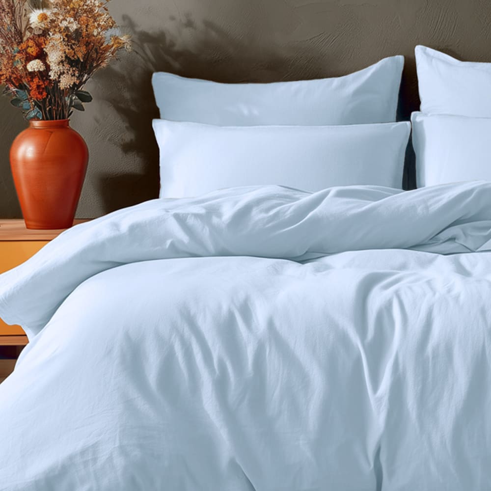 Parure de lit avec 2 taies rectangles coton Nuage 240x220 cm