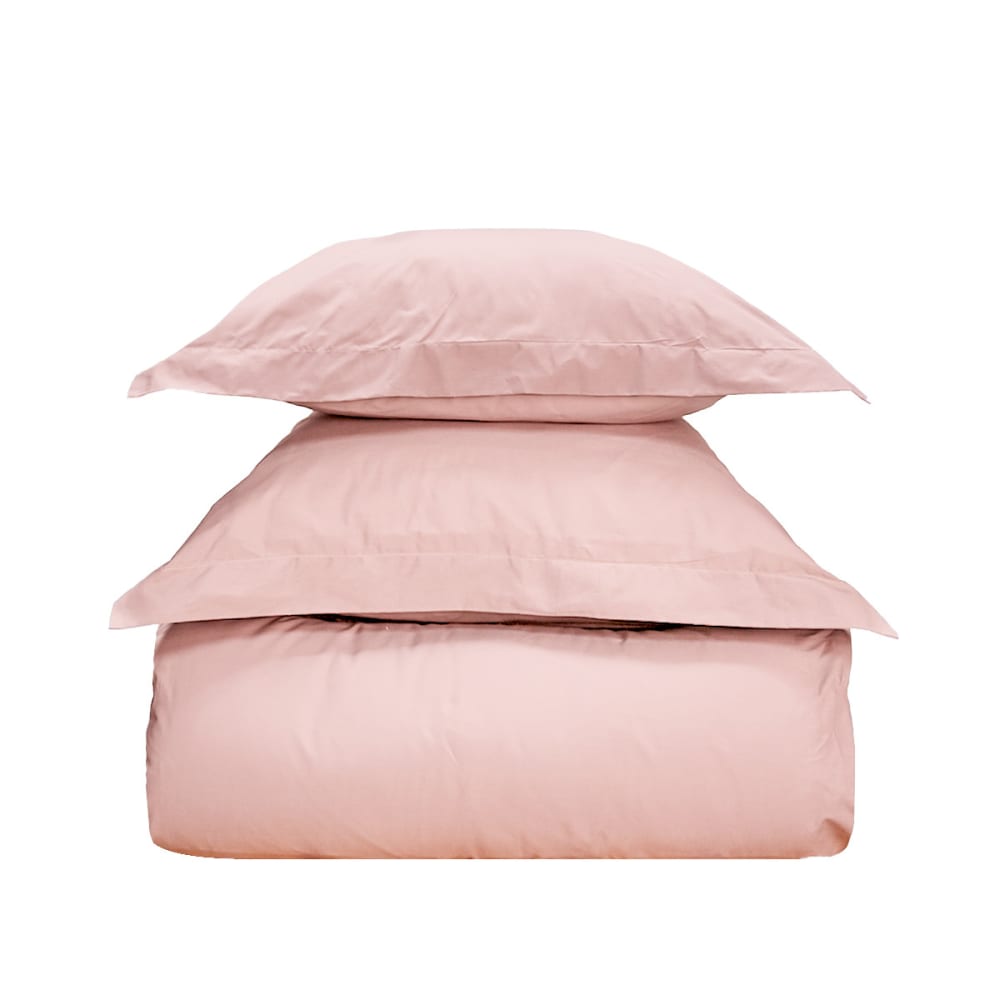 Parure de lit avec 2 taies rectangles coton poudre 260x240 cm — vue 3