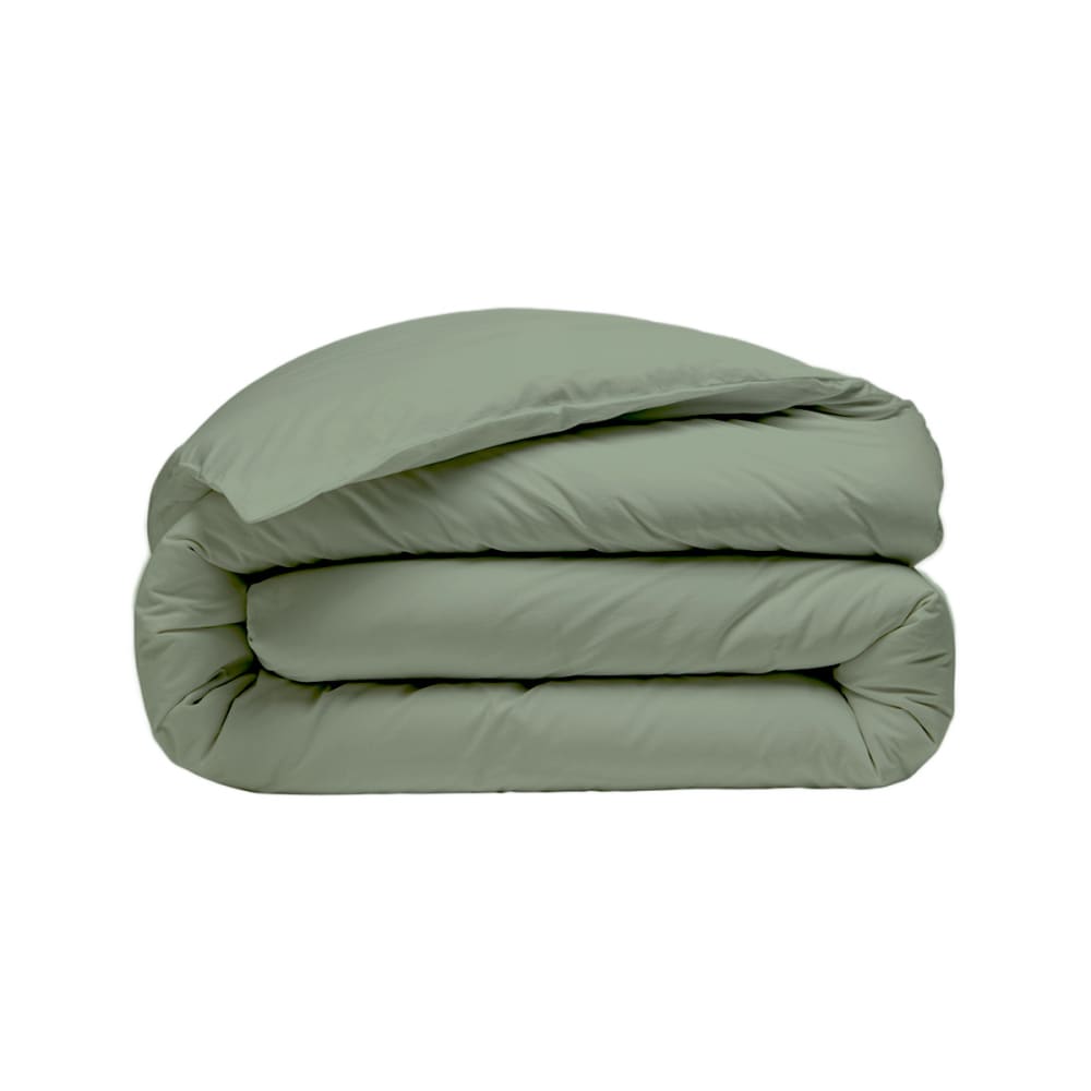 Parure de lit avec 2 taies rectangles coton sauge 200x200 cm — vue 4